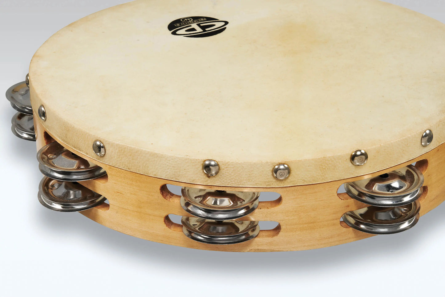 CP Double Row Headed Tambourine - Steel
