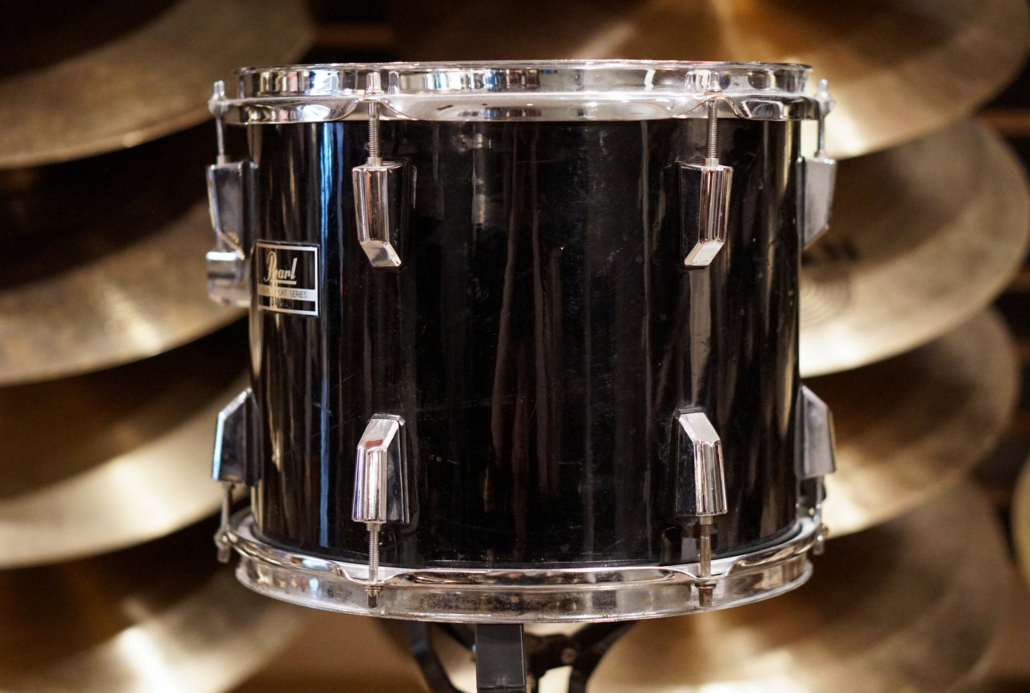 Pearl 9x12" Single Tom - 1980s Black Nitron