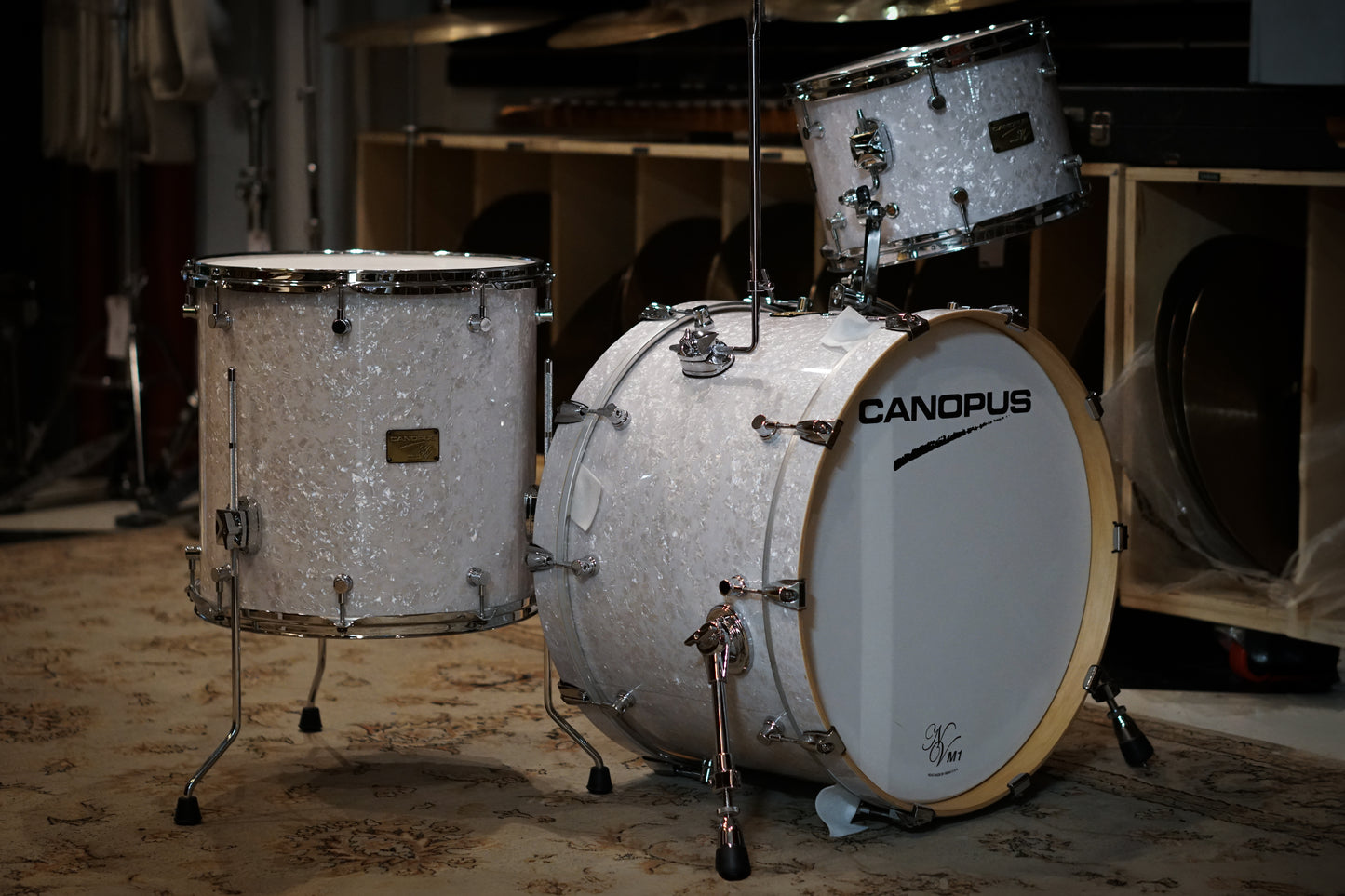Canopus 13/16/22" Neo Vintage NV60-M1 Drum Set - White Marine Pearl
