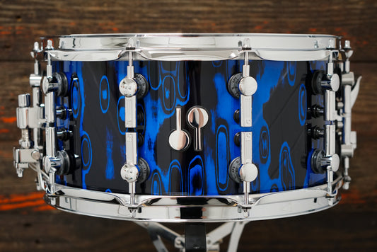 Sonor 7x14" SQ2 Medium Beech Snare Drum - Blue Tribal