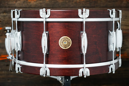 Gretsch 6.5x14" USA Custom Snare Drum - Satin Walnut w/Wood Hoops