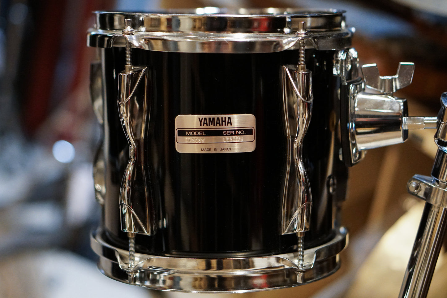 Yamaha 8/10/12/14/16/22" Power Recording Custom Drum Set - 1990s Solid Black