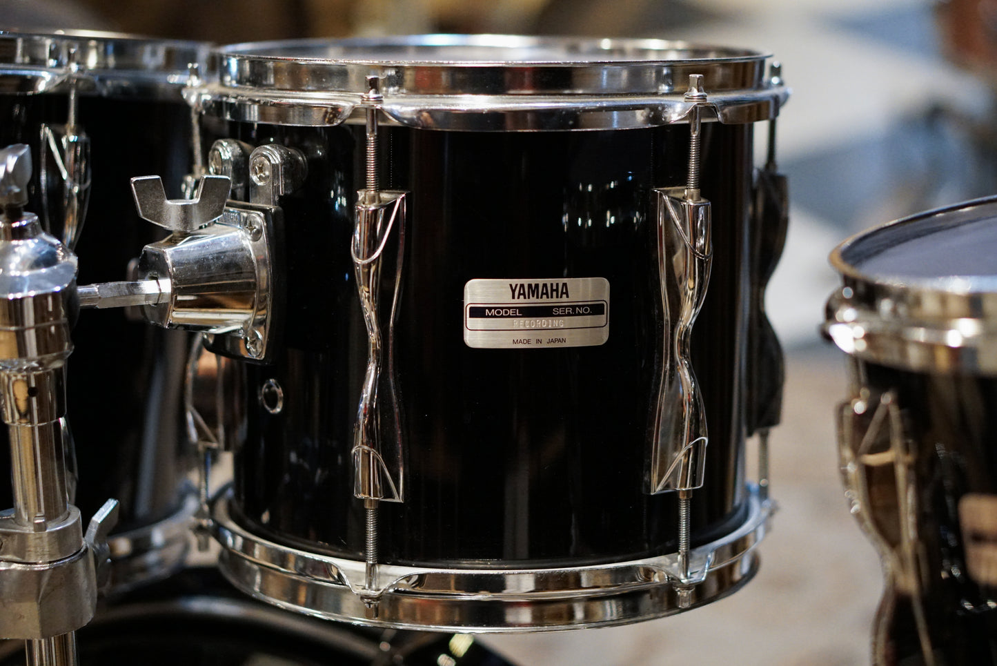 Yamaha 8/10/12/14/16/22" Power Recording Custom Drum Set - 1990s Solid Black