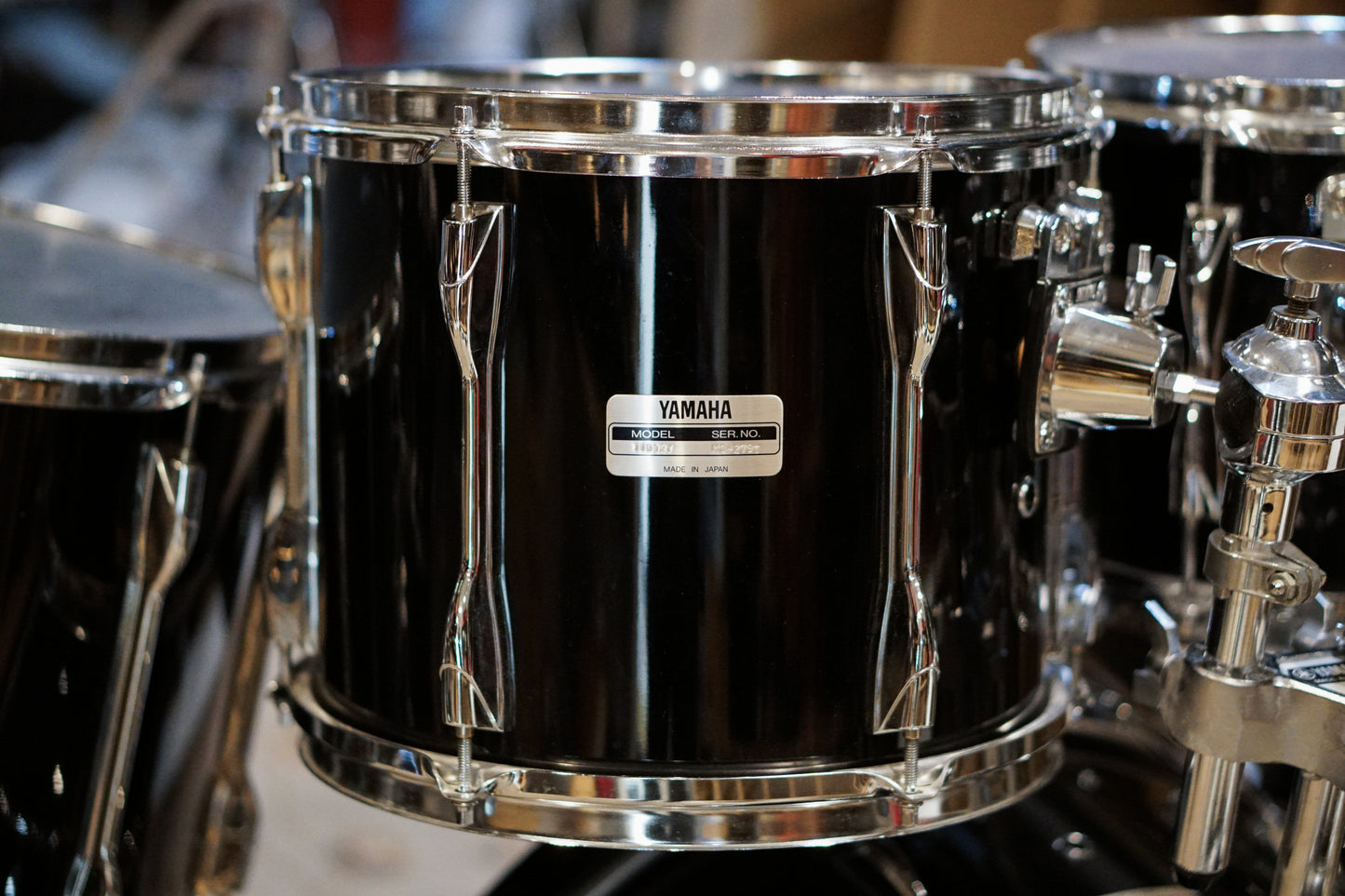 Yamaha 8/10/12/14/16/22" Power Recording Custom Drum Set - 1990s Solid Black