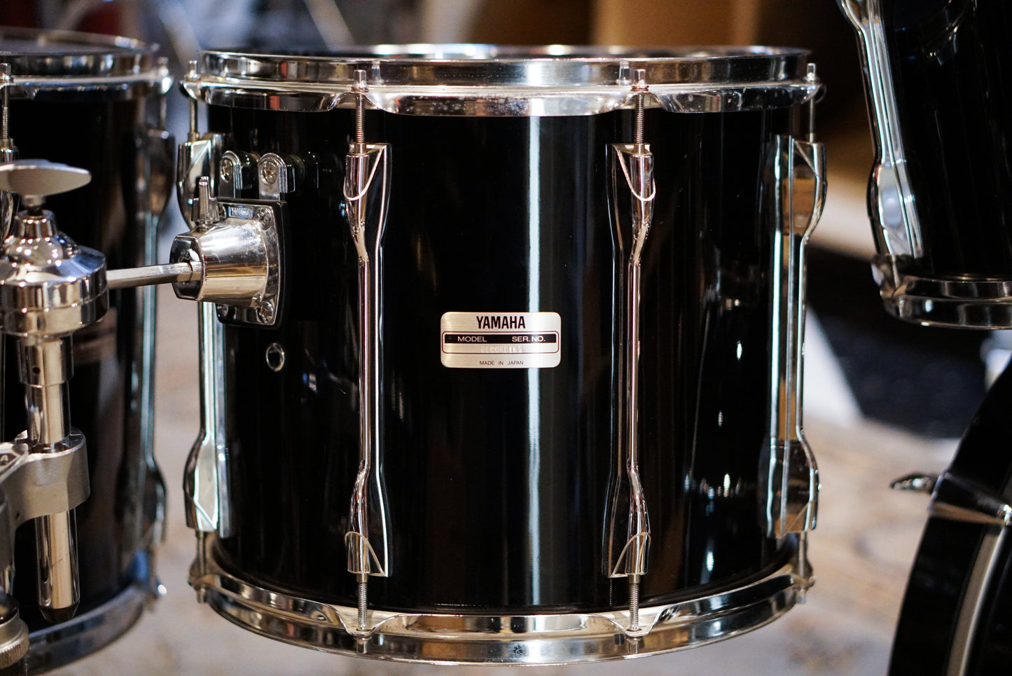 Yamaha 8/10/12/14/16/22" Power Recording Custom Drum Set - 1990s Solid Black