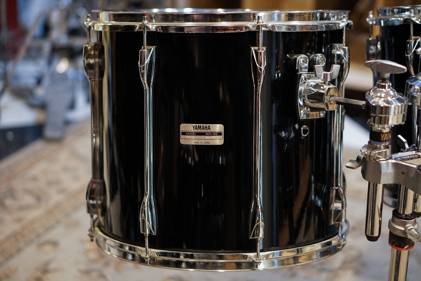 Yamaha 8/10/12/14/16/22" Power Recording Custom Drum Set - 1990s Solid Black