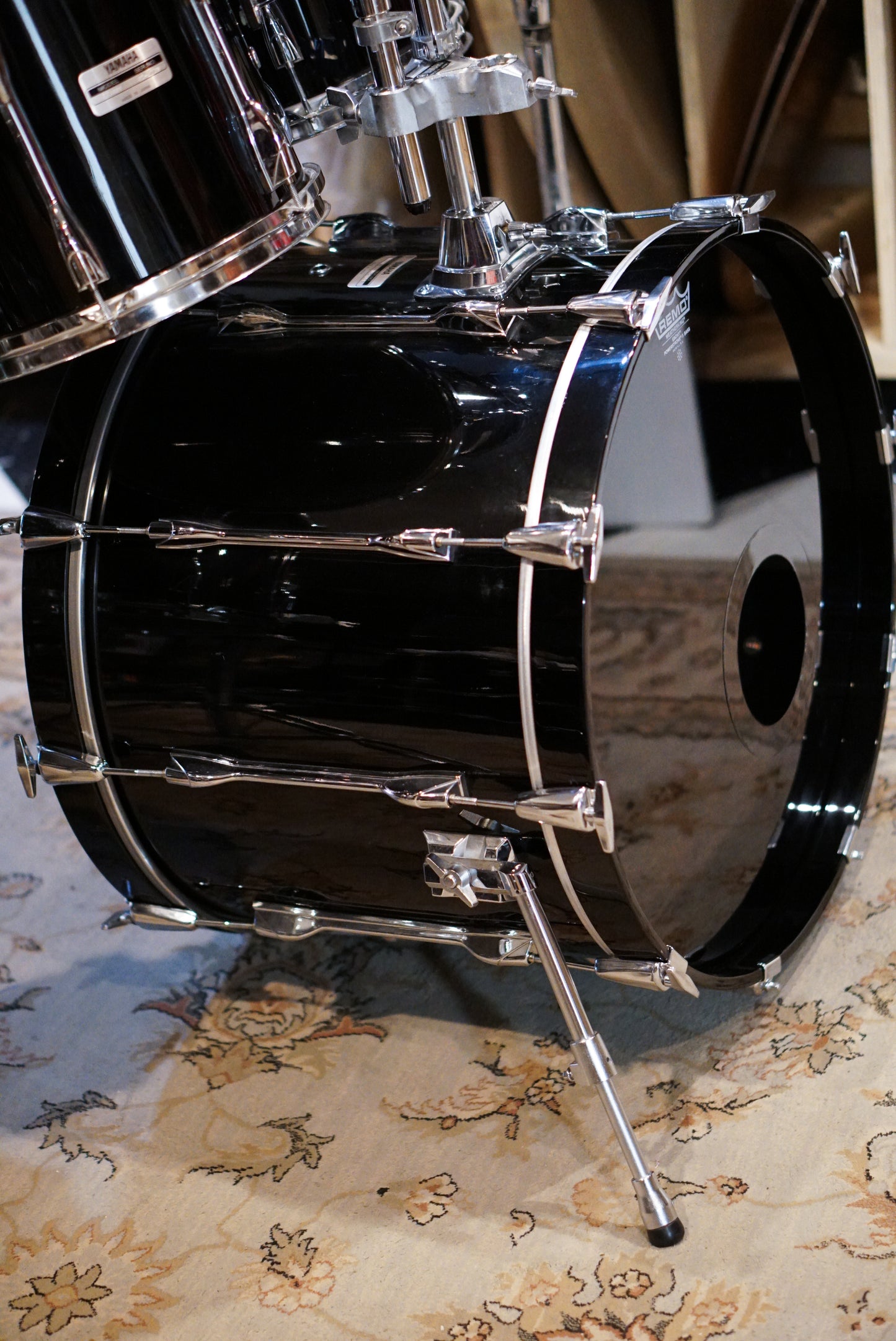 Yamaha 8/10/12/14/16/22" Power Recording Custom Drum Set - 1990s Solid Black