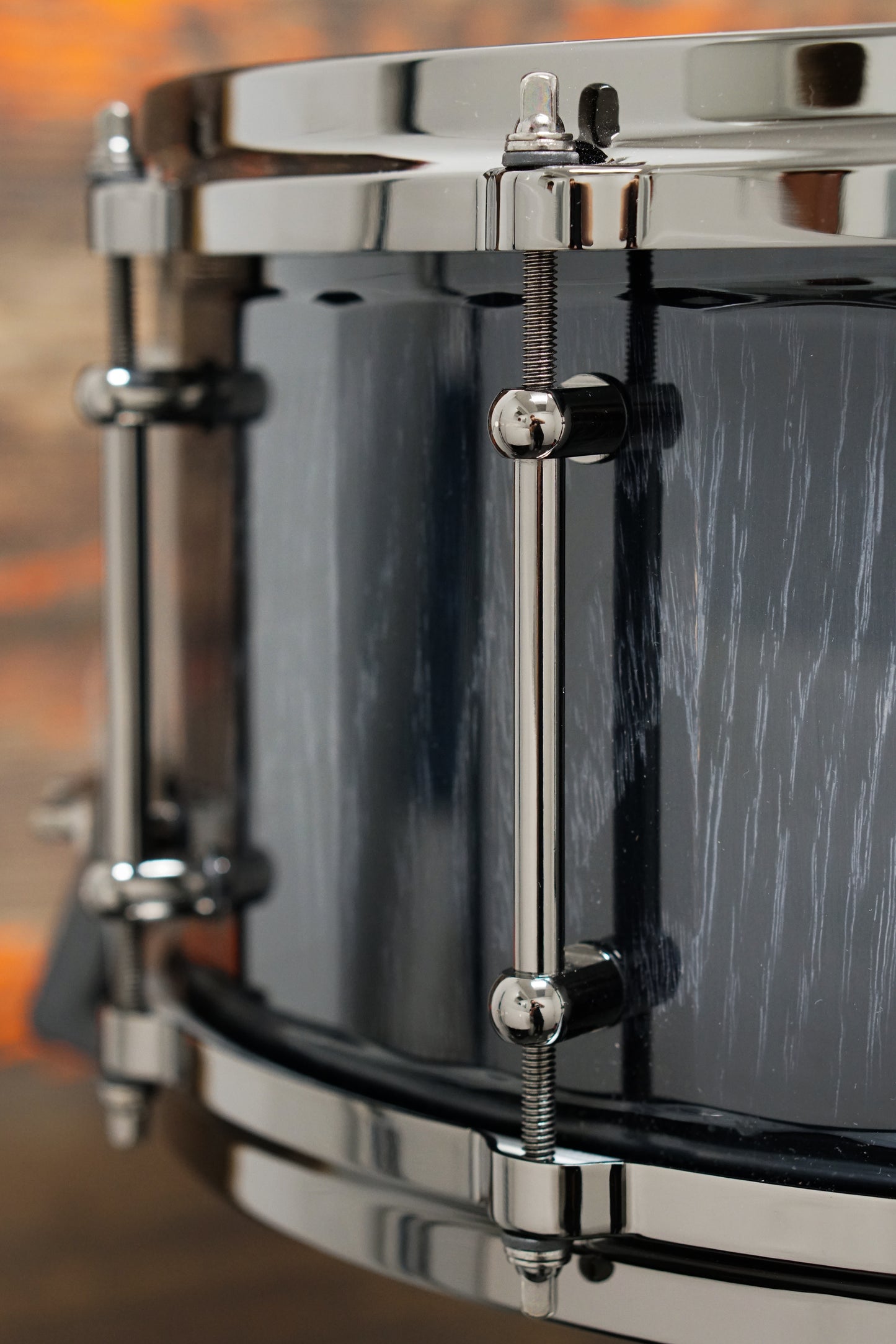 AVA 7x14" Red Oak Super Stave Shell Snare Drum - Grey Filled Grain Gloss