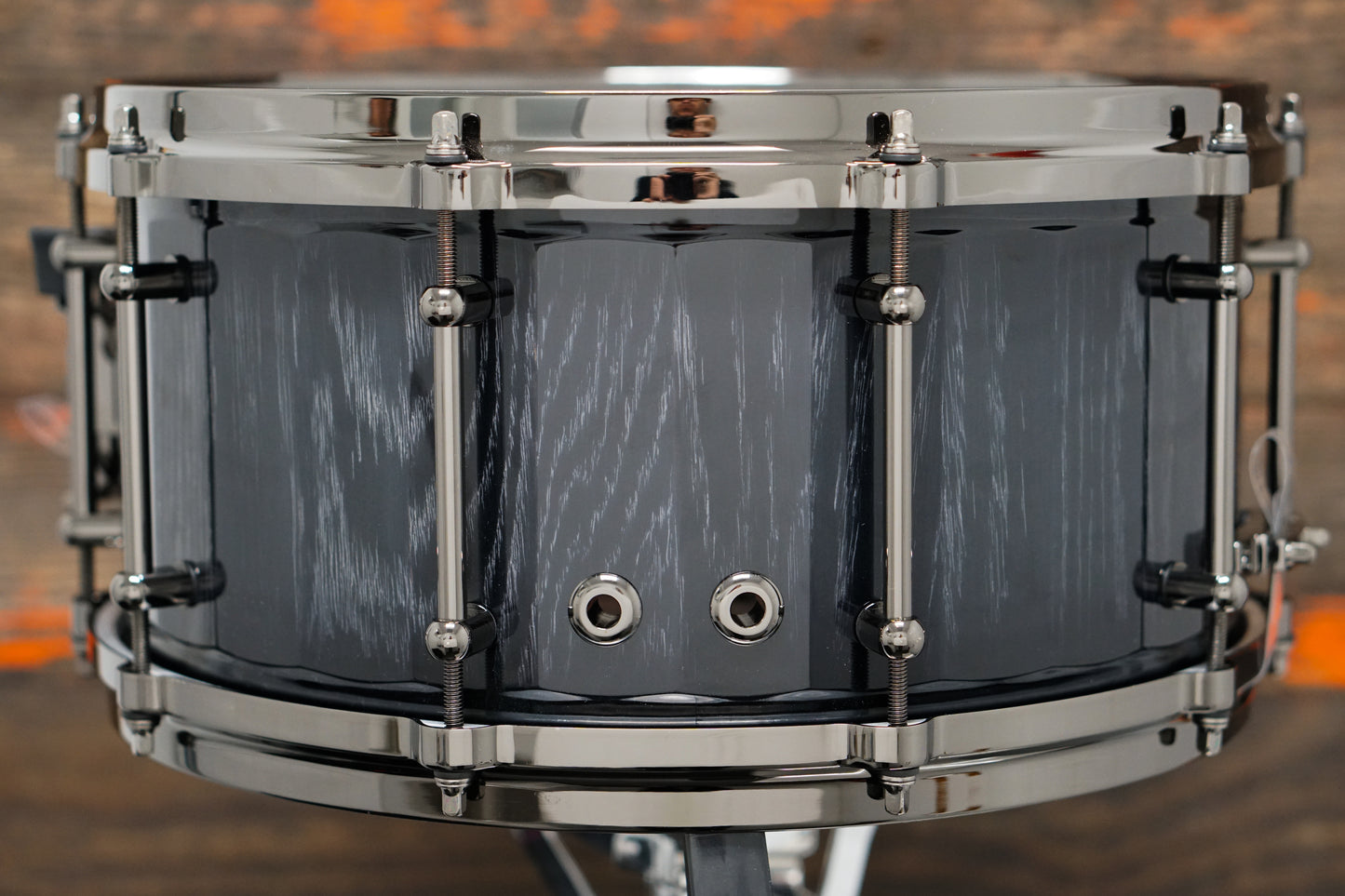 AVA 7x14" Red Oak Super Stave Shell Snare Drum - Grey Filled Grain Gloss