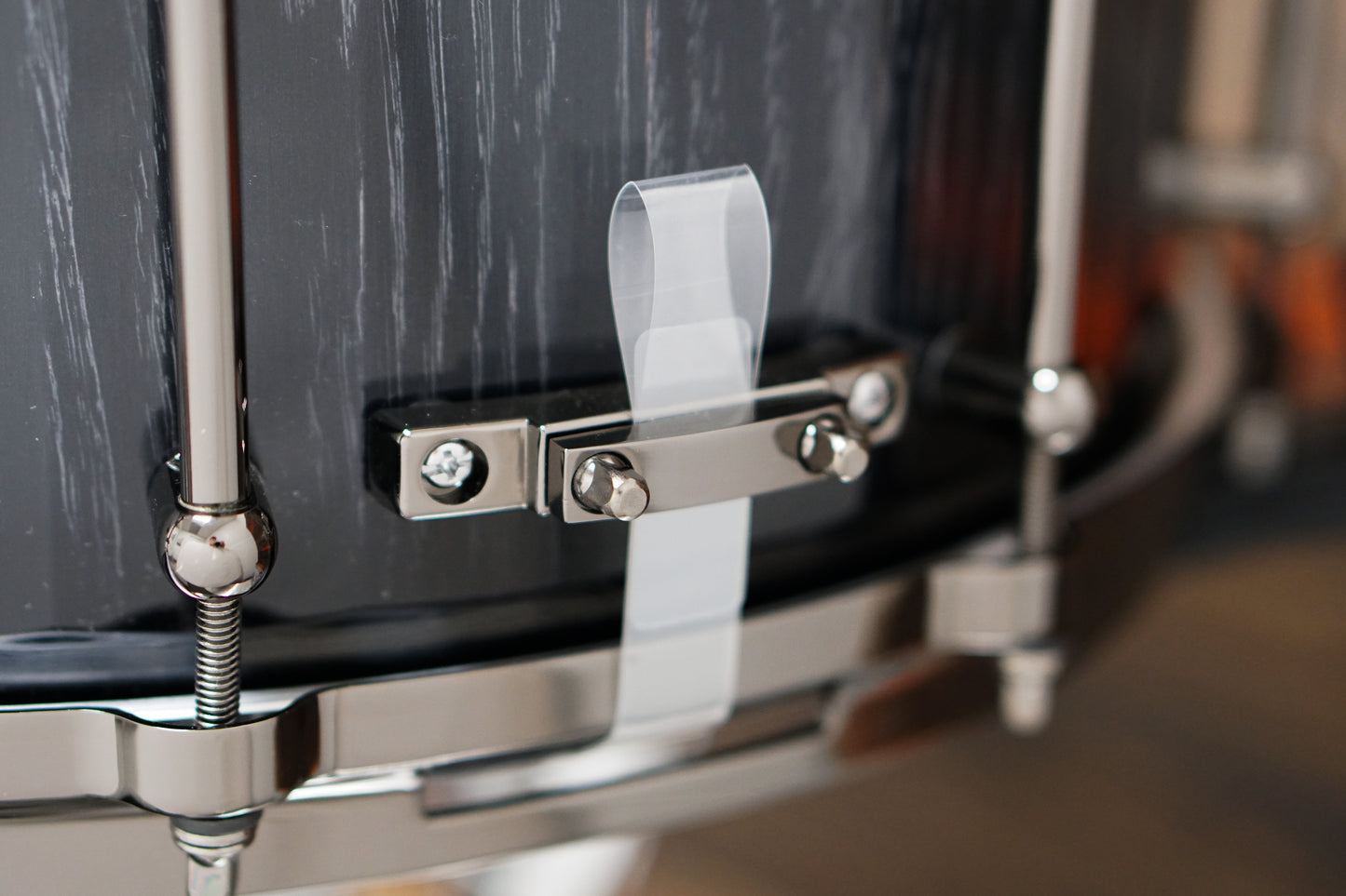 AVA 7x14" Red Oak Super Stave Shell Snare Drum - Grey Filled Grain Gloss