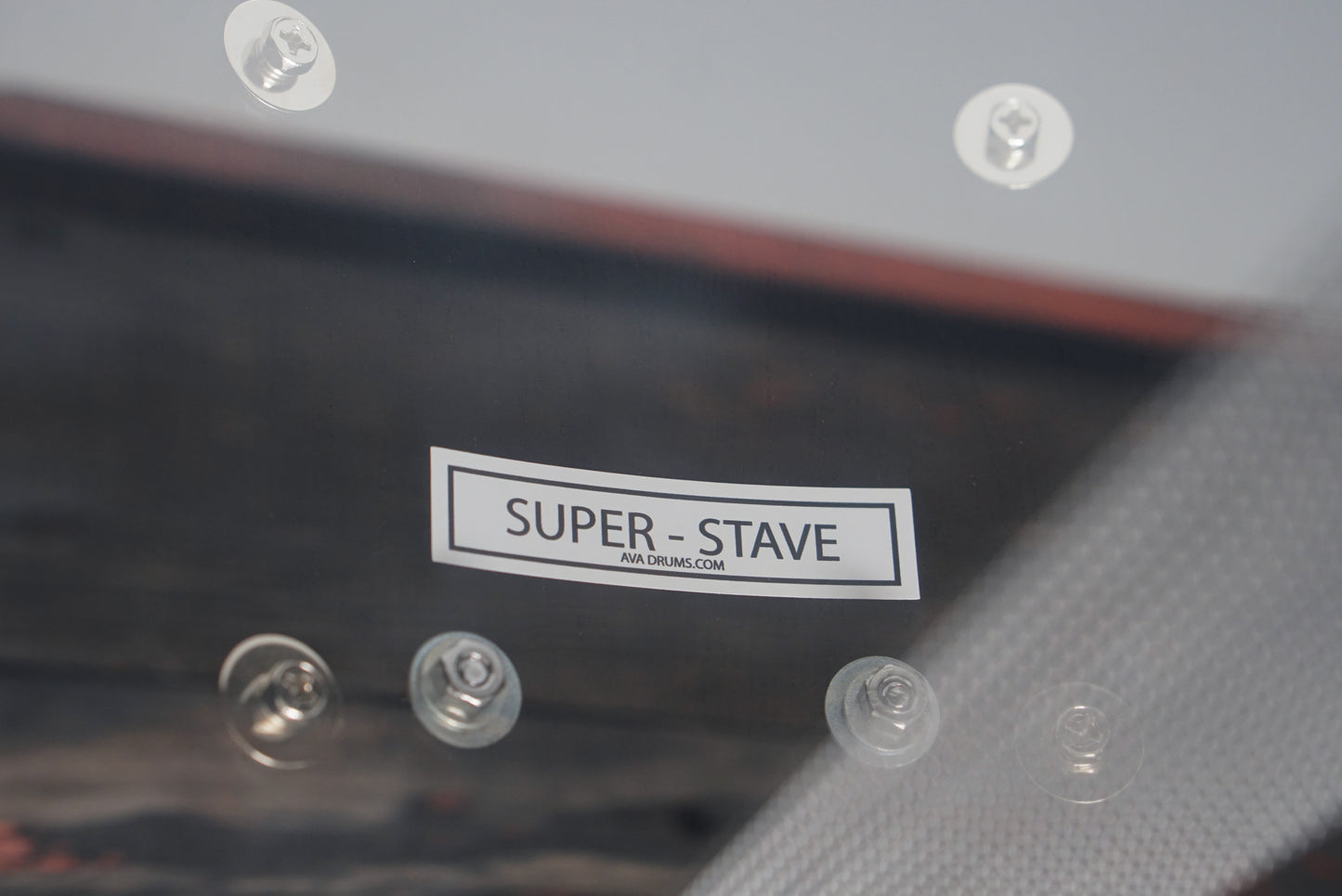 AVA 7x14" Red Oak Super Stave Shell Snare Drum - Grey Filled Grain Gloss