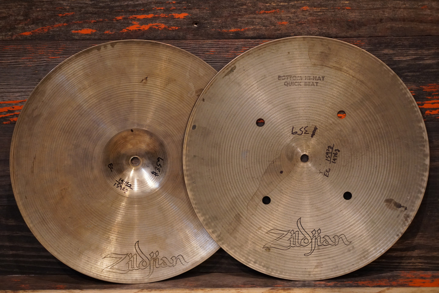 Zildjian 15" Avedis 1980s Quick Beat Hi-Hat Cymbals - 1476/1592g