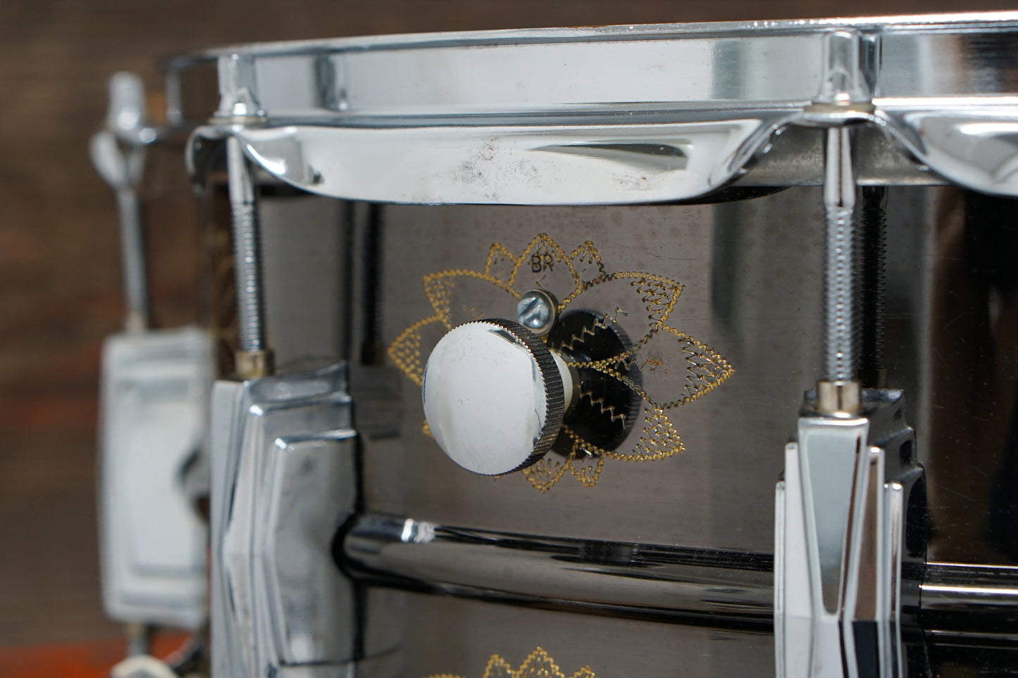 Ludwig 6.5x14" 70th Anniversary Engraved Supraphonic Black Beauty Snare Drum - #238