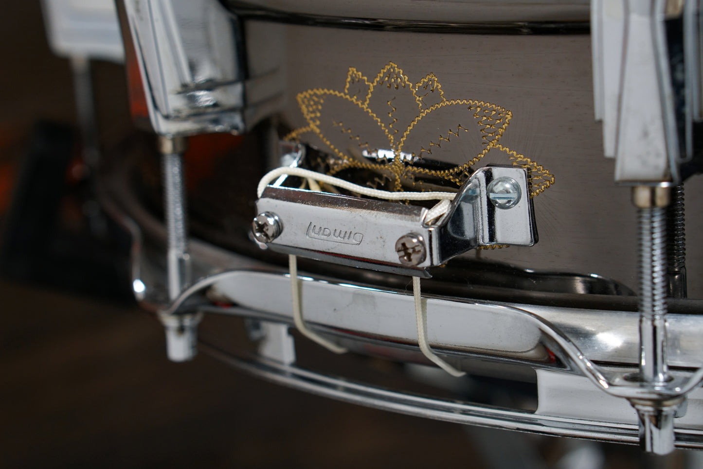 Ludwig 6.5x14" 70th Anniversary Engraved Supraphonic Black Beauty Snare Drum - #238