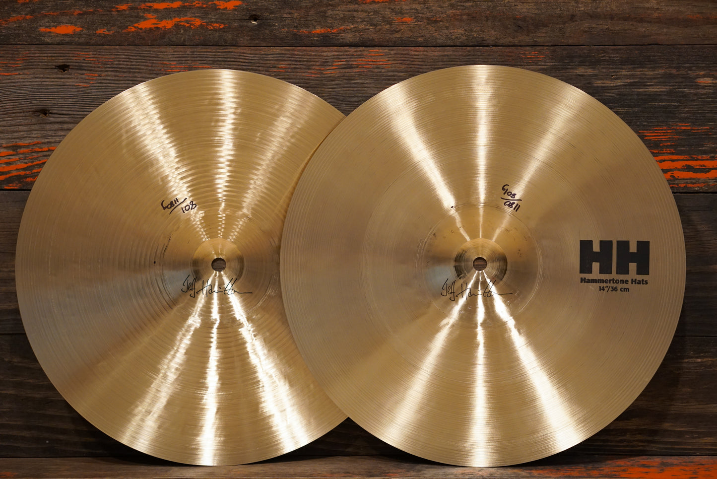 Sabian 14" HH Jeff Hamilton Signature Hammertone Hi-Hat Cymbals - 801/1180g