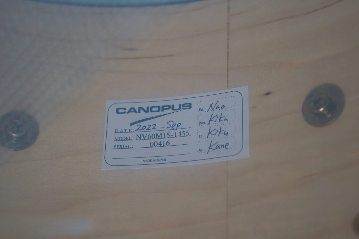 Canopus 5.5x14" NV60-M1 Snare Drum - Vintage Pearl
