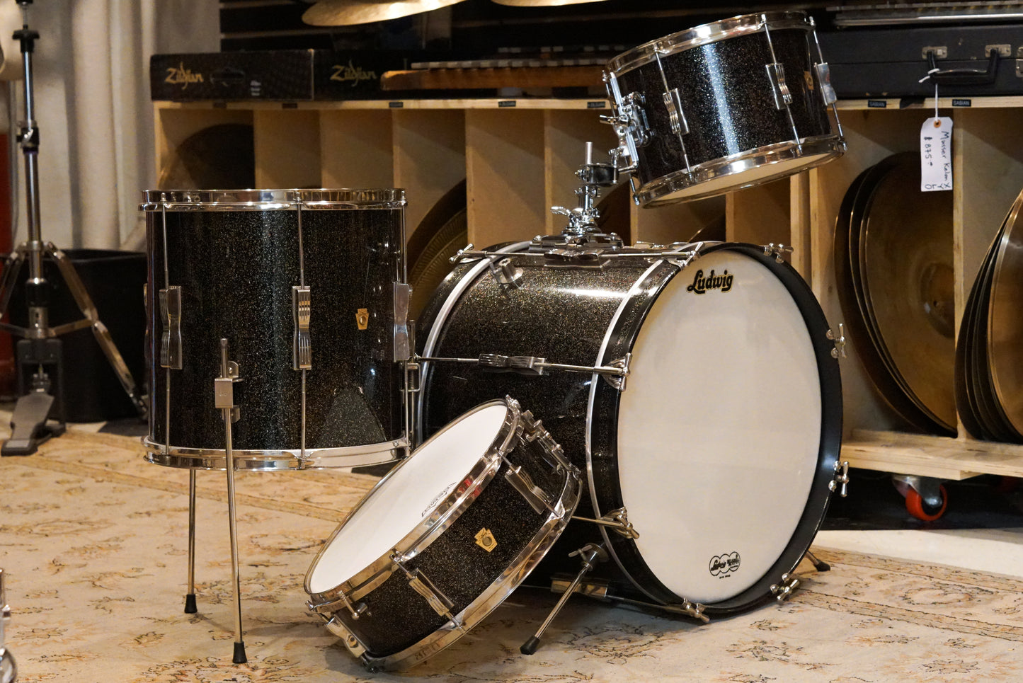 Ludwig 12/14/20/5x14" Club Date Drum Set - 1960s Galaxy Pearl