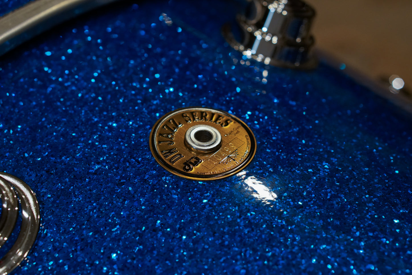 DW 14x18" Collector's Jazz Series Bass Drum - Blue Glass Glitter