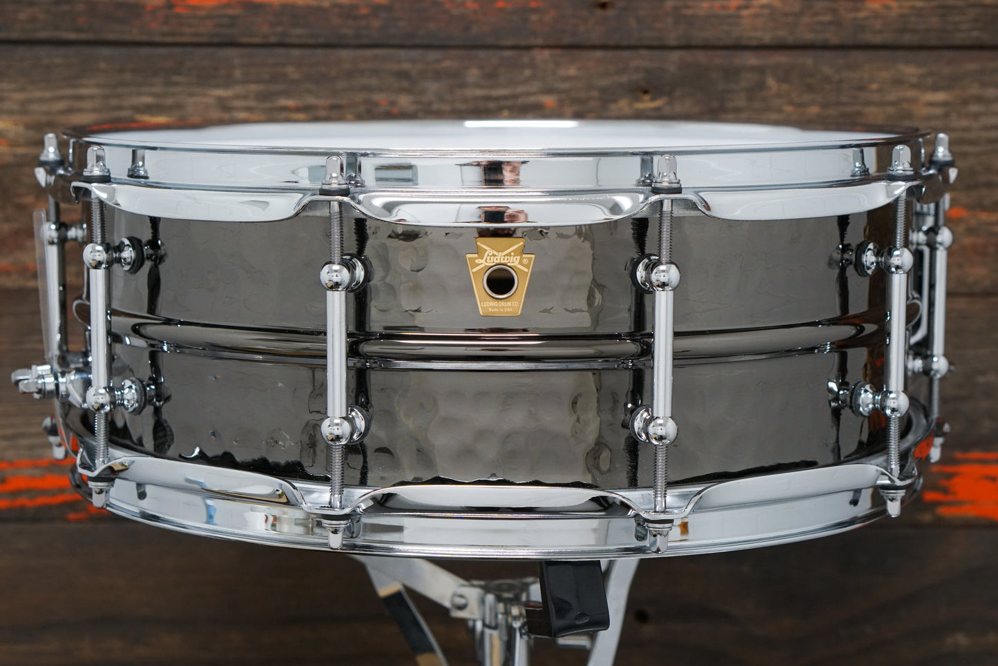 Ludwig 5x14" Black Beauty Hammered Snare Drum w/Tube Lugs (LB416KT)