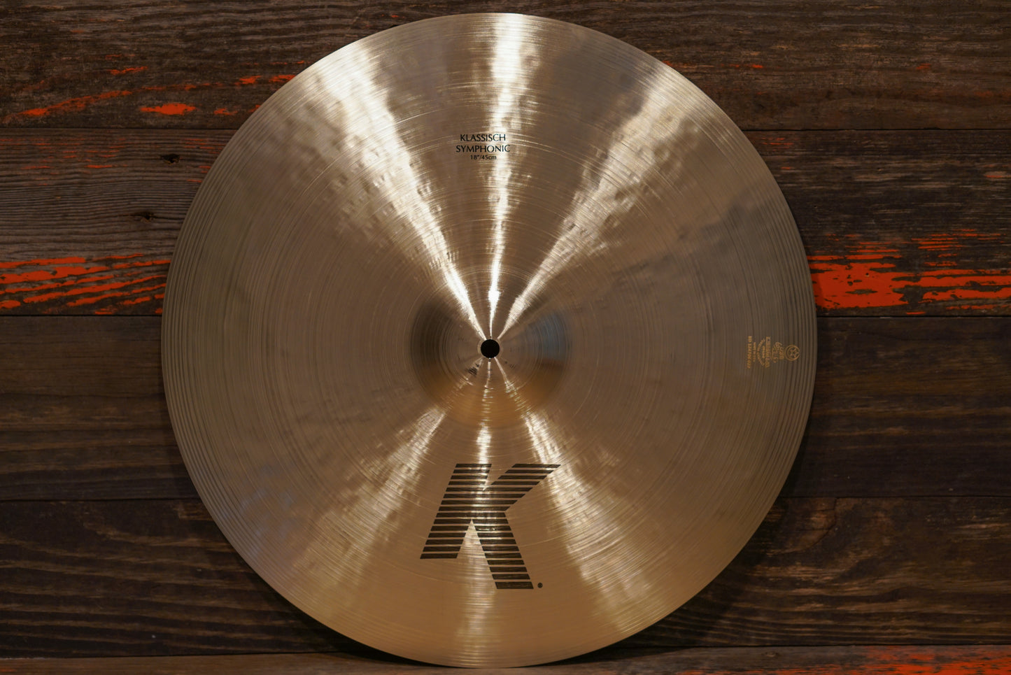 Zildjian 18" K. Klassisch Symphonic Suspended Cymbal - 1410g