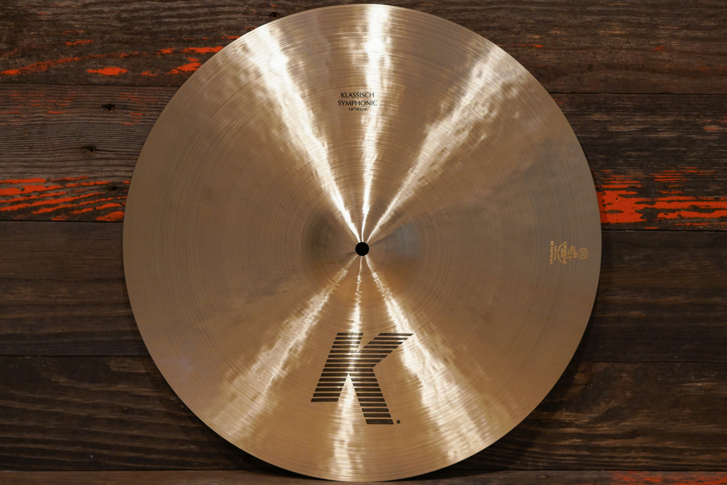 Zildjian 18" K. Klassisch Symphonic Suspended Cymbal - 1329g