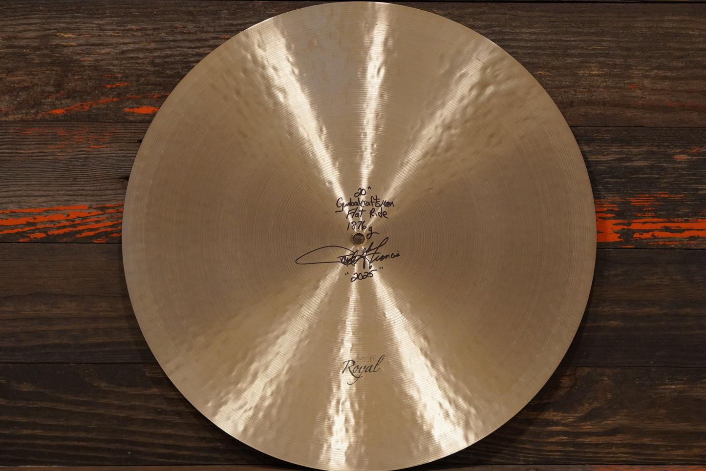 Royal Cymbals 20" Cymbal Craftsman Flat Ride - 1876g