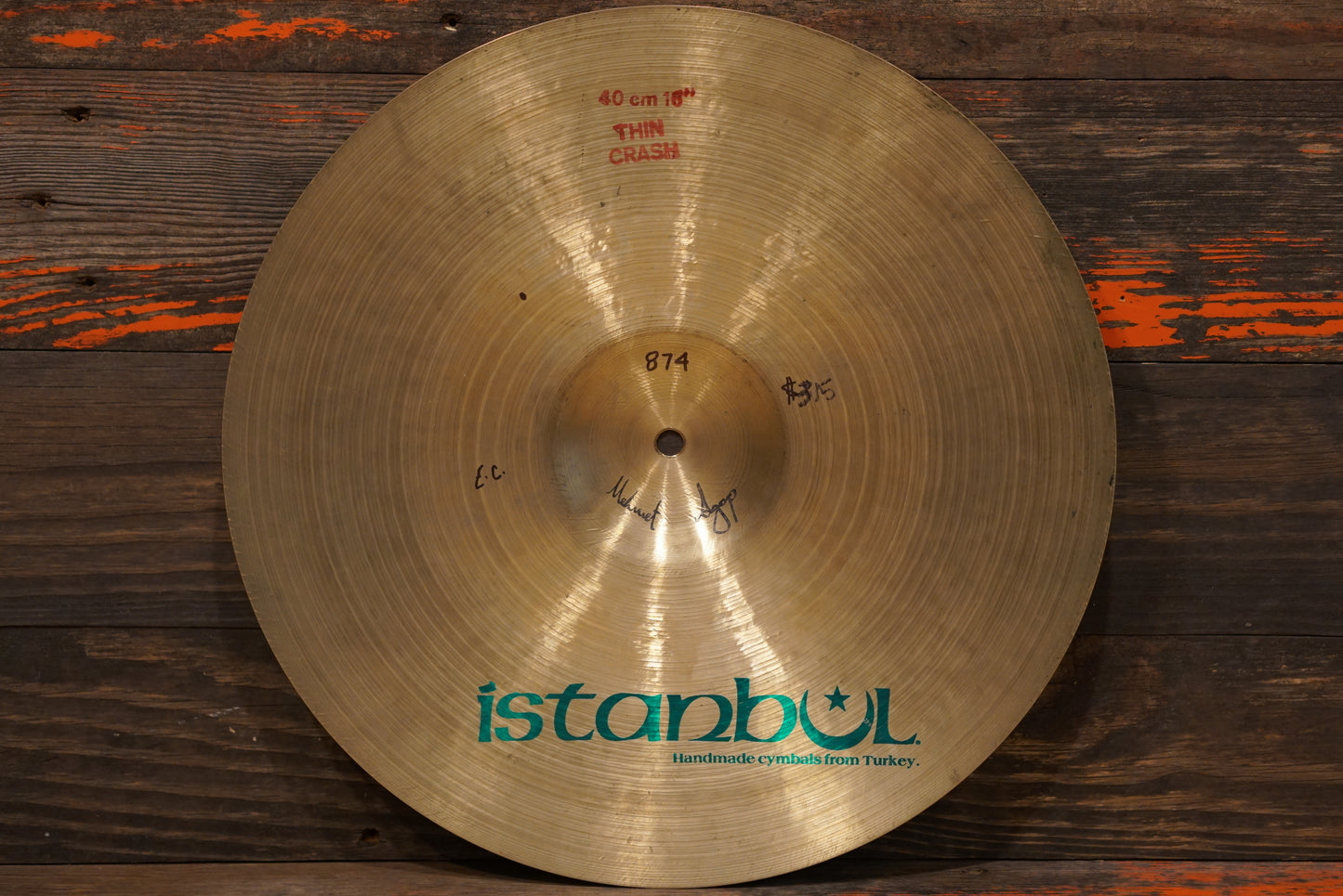 Istanbul 16" Agop/Mehmet "Pre-Split" Green Label Thin Crash Cymbal - 874g