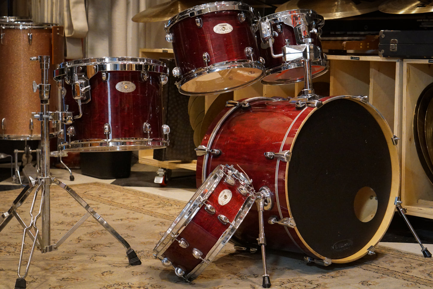 Premier 10/12/14/22/5.5x14" Artist Birch Drum Set - Rosewood Lacquer