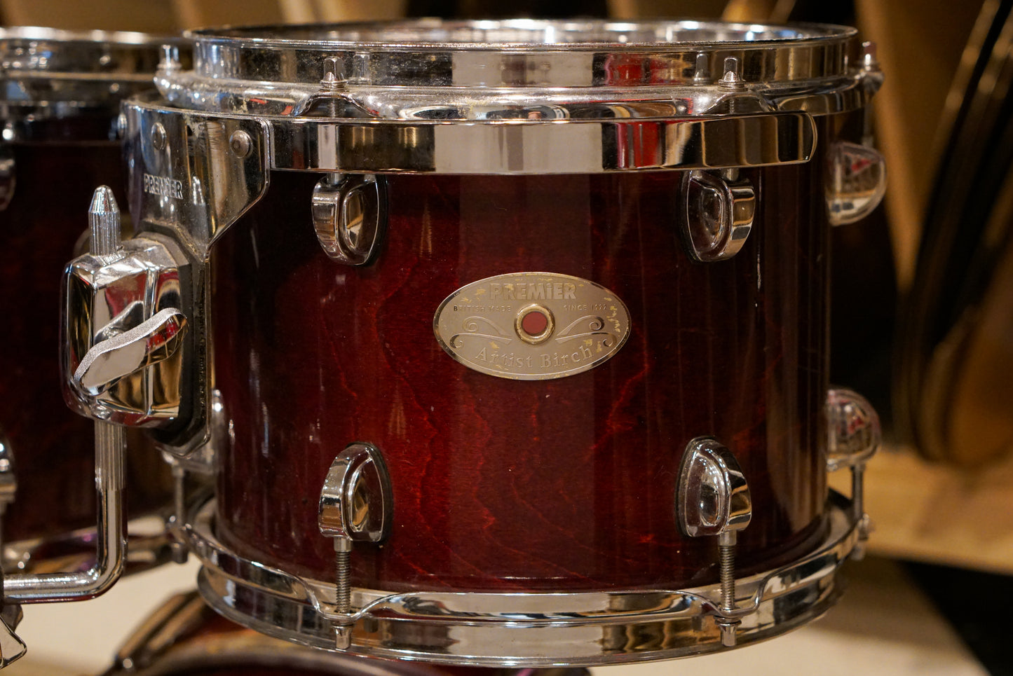Premier 10/12/14/22/5.5x14" Artist Birch Drum Set - Rosewood Lacquer