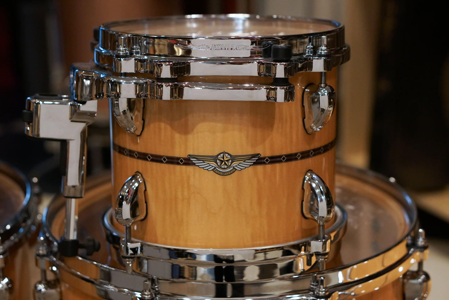Tama 8/10/12/14/16/22" Star Maple Drum Set - Gloss Natural Curly Maple - w/ Cases