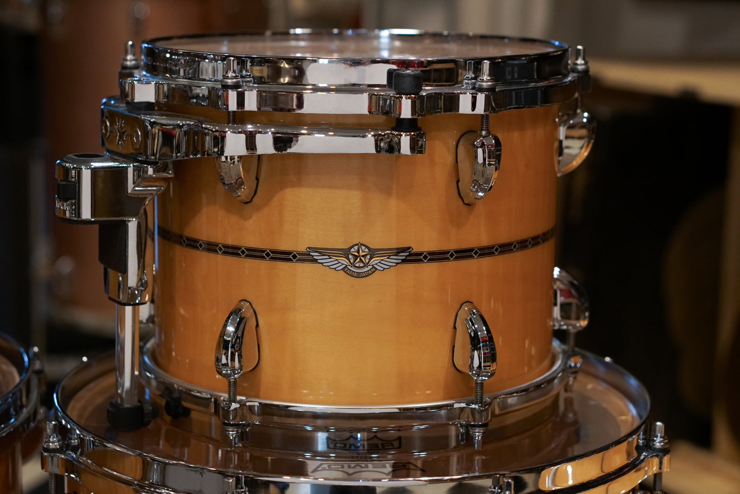 Tama 8/10/12/14/16/22" Star Maple Drum Set - Gloss Natural Curly Maple - w/ Cases