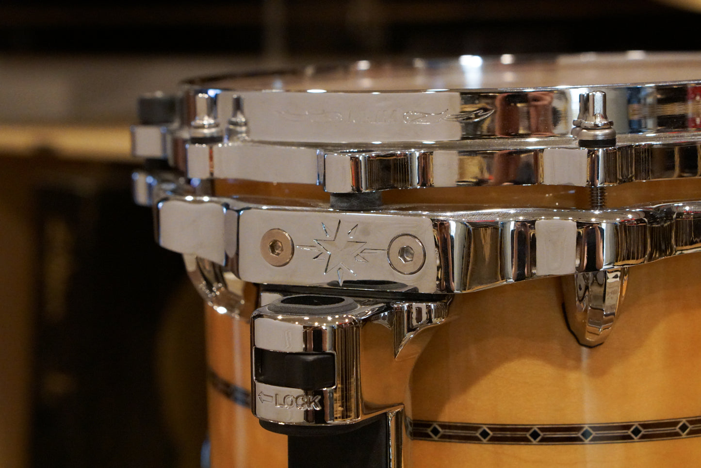 Tama 8/10/12/14/16/22" Star Maple Drum Set - Gloss Natural Curly Maple - w/ Cases
