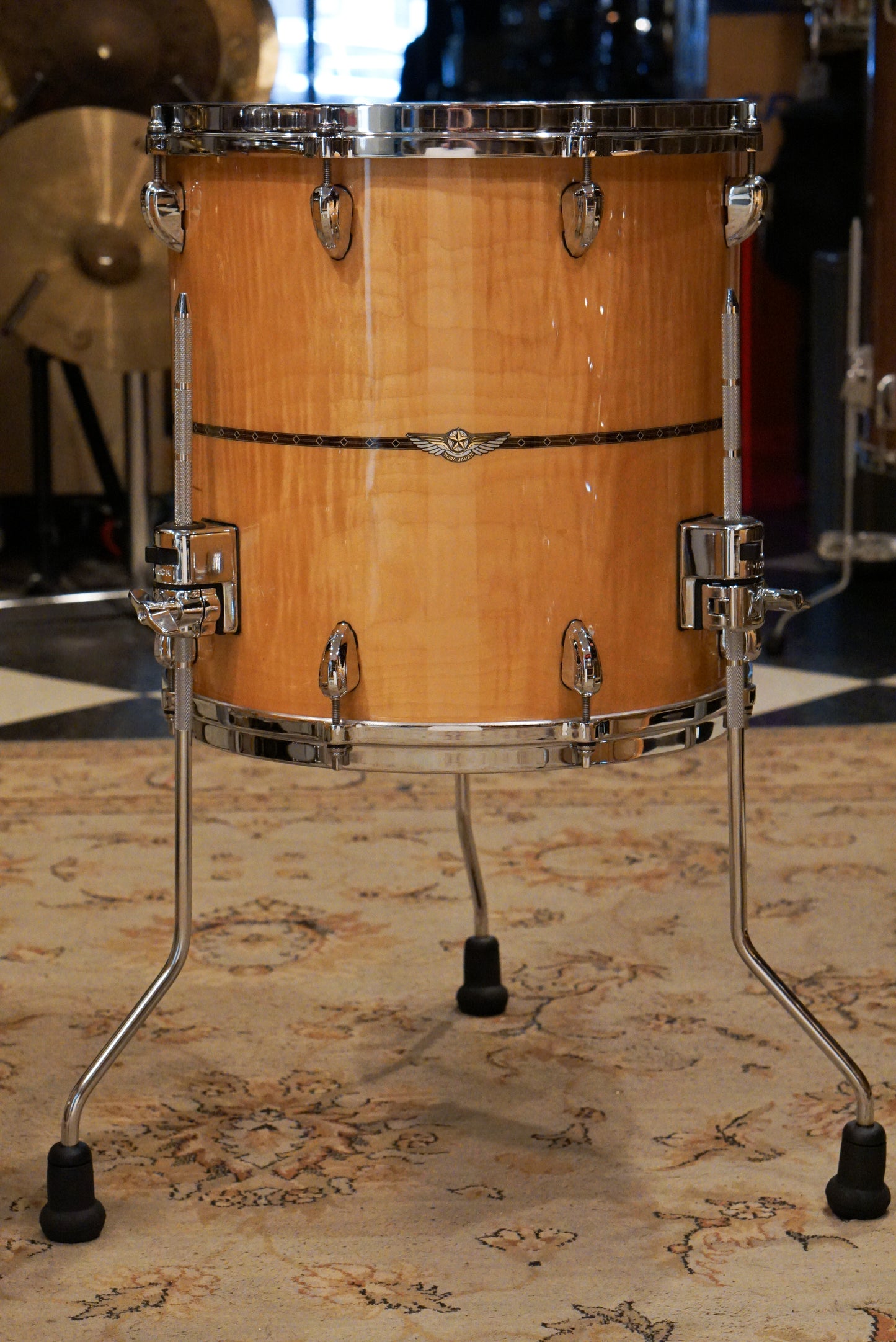 Tama 8/10/12/14/16/22" Star Maple Drum Set - Gloss Natural Curly Maple - w/ Cases