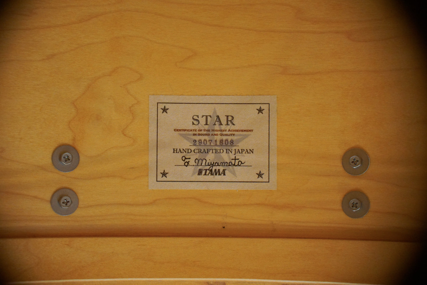 Tama 8/10/12/14/16/22" Star Maple Drum Set - Gloss Natural Curly Maple - w/ Cases