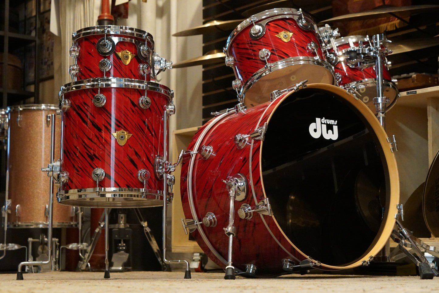 DW 10/12/13/14/22" Classics Series Drum Set - Twisted Red Oyster