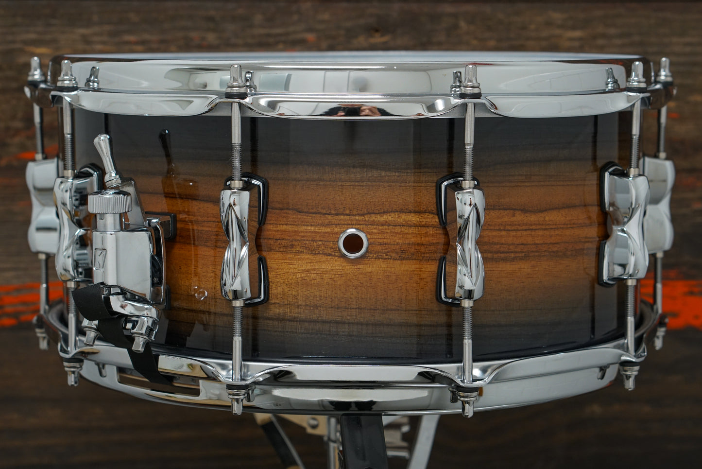 Tama 6.5x14" S.L.P. Bubinga/Maple Snare Drum - Midnight Zebrawood Burst