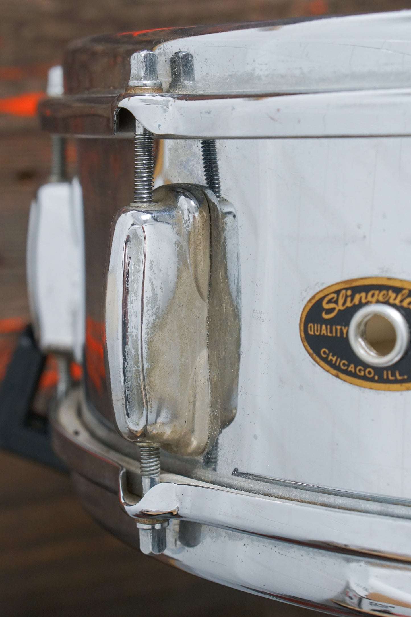 Slingerland 5x14" Brass Shell Snare Drum - 1960s Pre-Serial