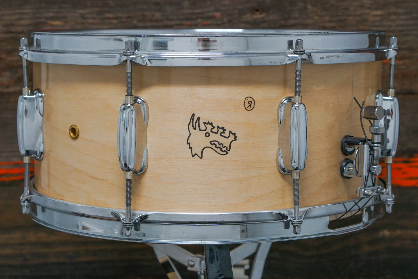 Custom 6.5x14" True Blonde Dragon Wolf Snare Drum