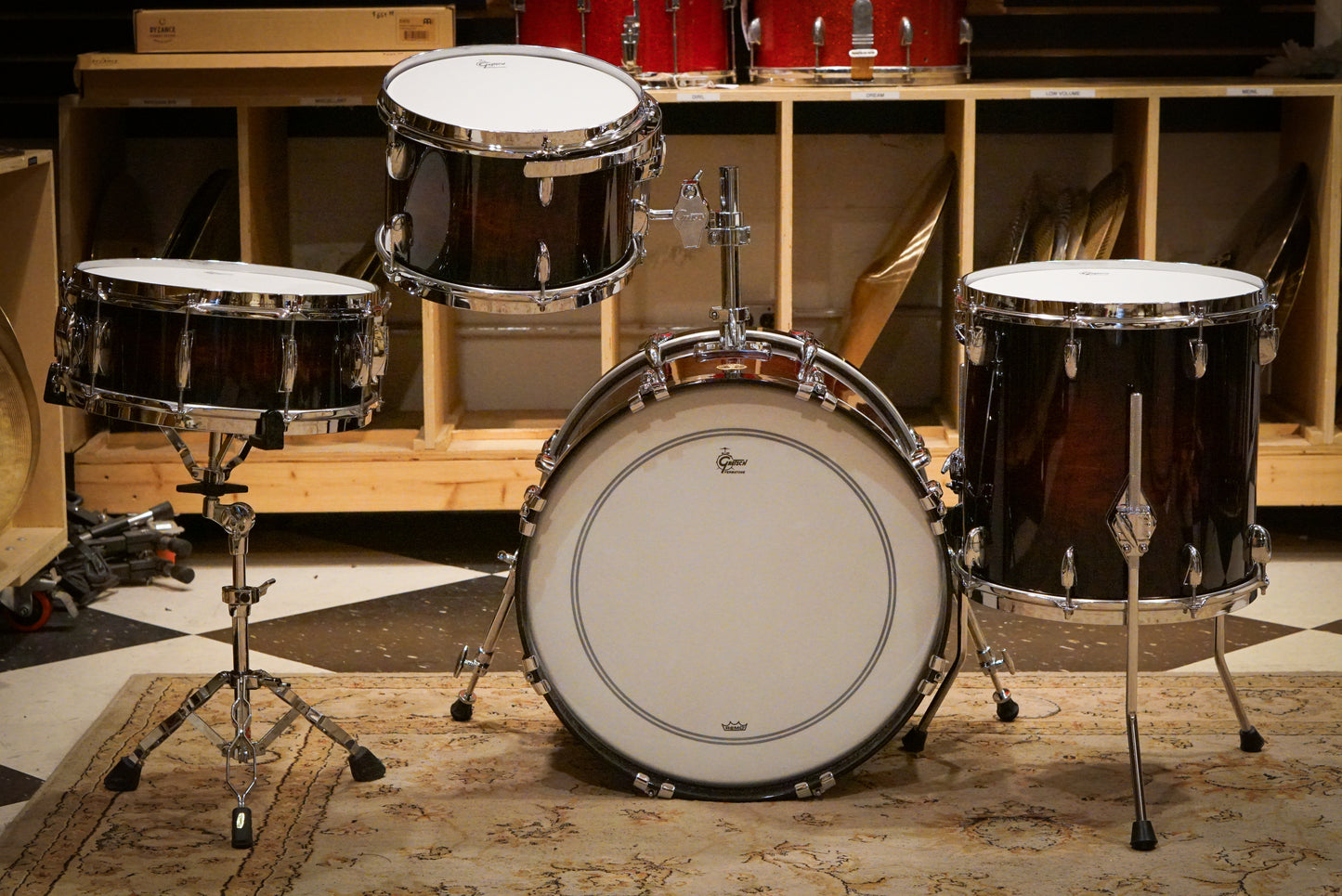 Gretsch 12/14/20/5.5x14" Broadkaster Drum Set - Chestnut Duco