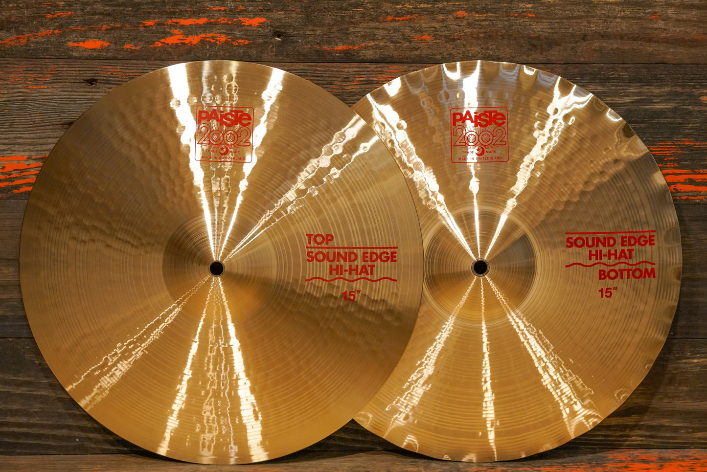 Paiste 15" 2002 Sound Edge Hi-Hat Cymbals - 1132/1280g