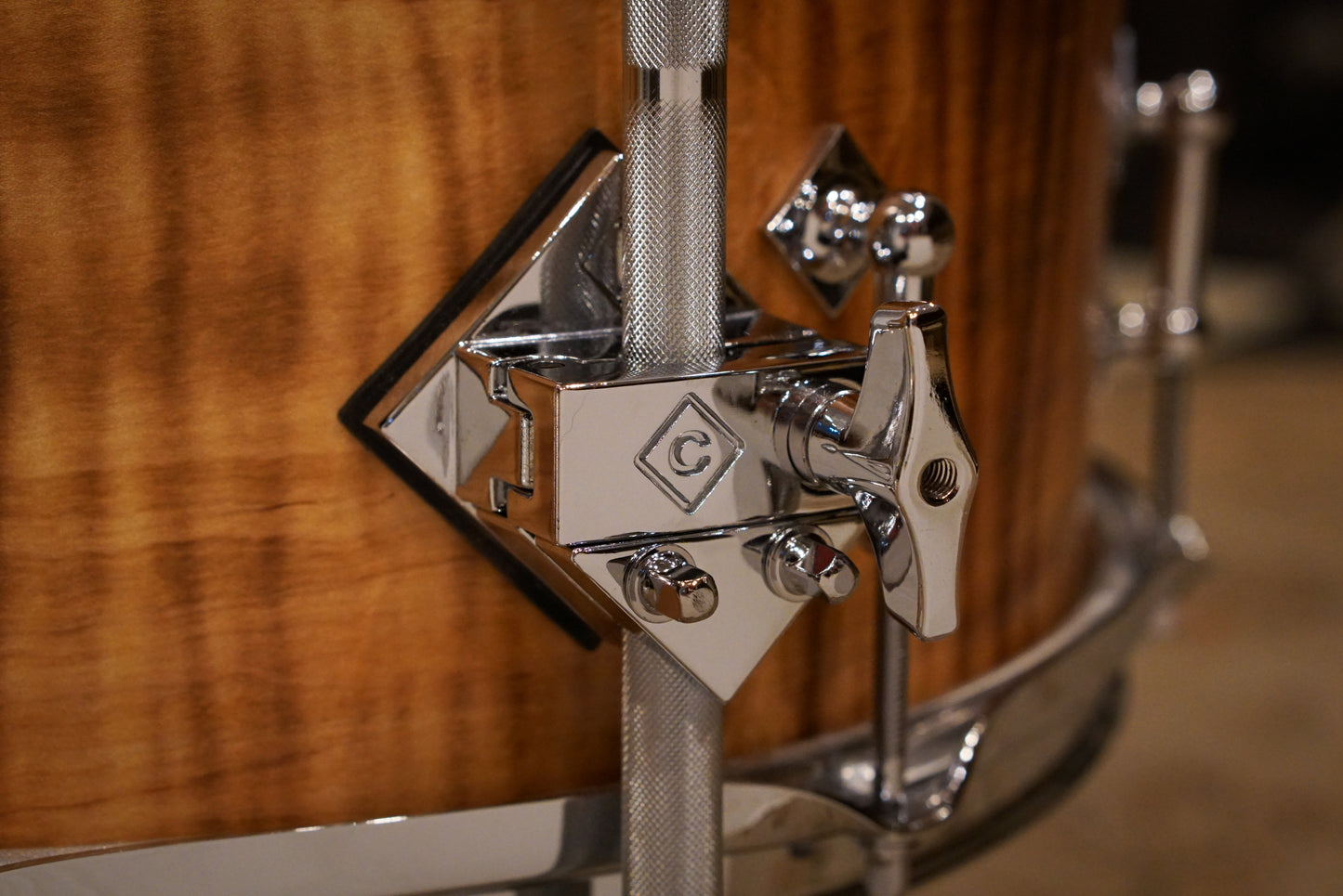 Craviotto 12/14/18" Private Reserve Burnt Curly Maple Drum Set w/Abalone Inlay