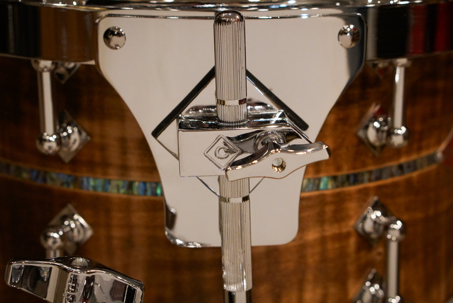 Craviotto 12/14/18" Private Reserve Burnt Curly Maple Drum Set w/Abalone Inlay