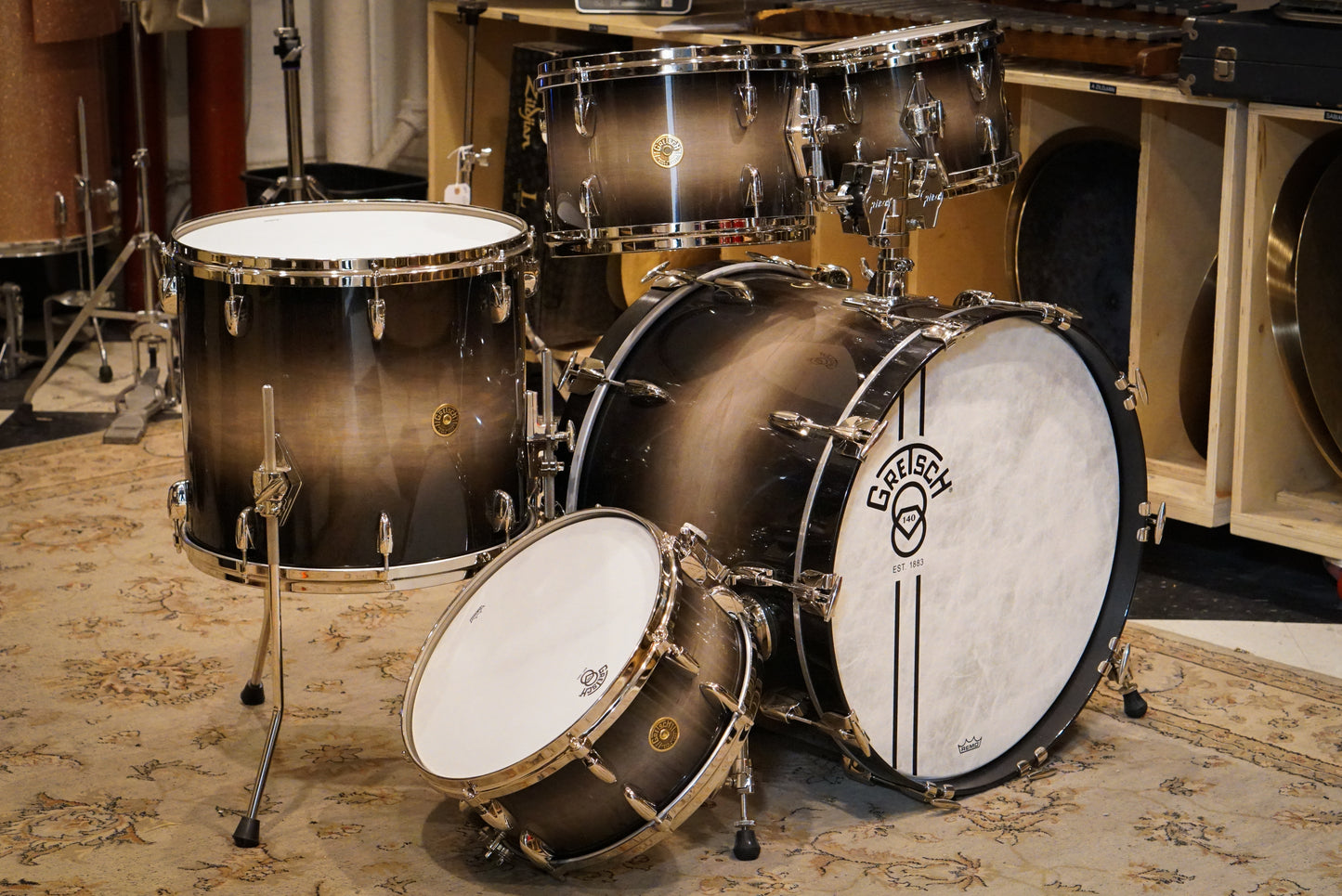 Gretsch 10/12/16/22/6.5x14" Limited Edition 140th Anniversary Drum Set - Ebony Stardust