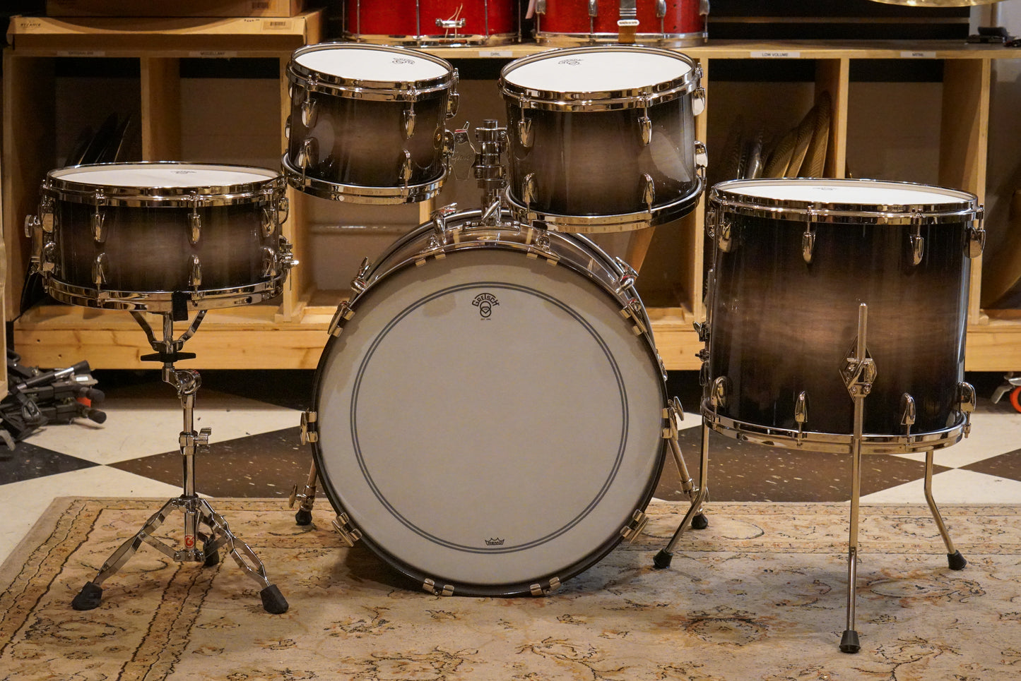 Gretsch 10/12/16/22/6.5x14" Limited Edition 140th Anniversary Drum Set - Ebony Stardust