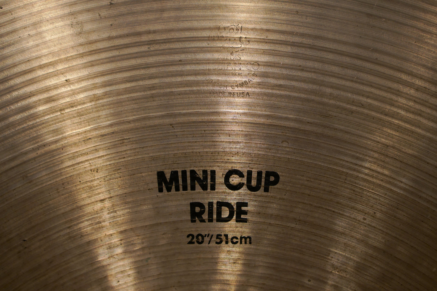 Zildjian 20" Mini Cup Ride Cymbal - 2844g