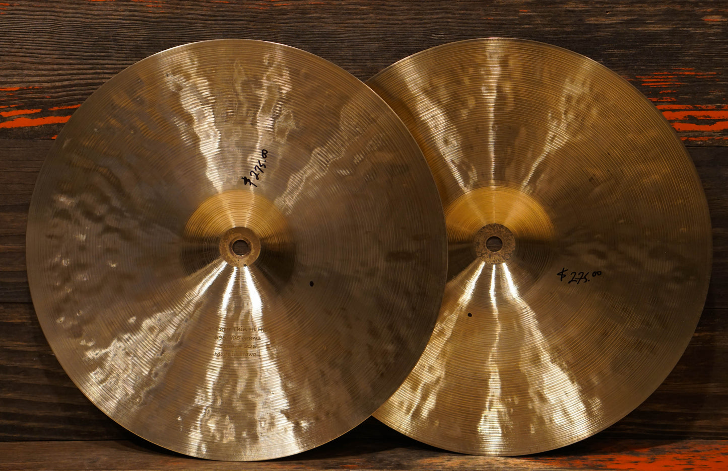 Big Island 13" Paper Thin Hi-Hat Cymbals - 695/805g