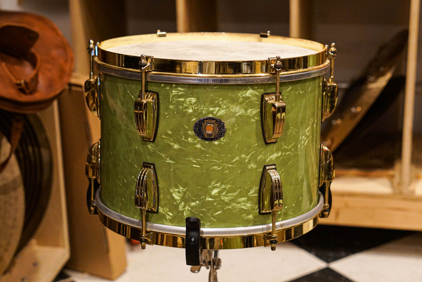 Ludwig Classic Maple 22/13/16/6.5x14 110th Anniversary Drum Set in Vintage Emerald Pearl