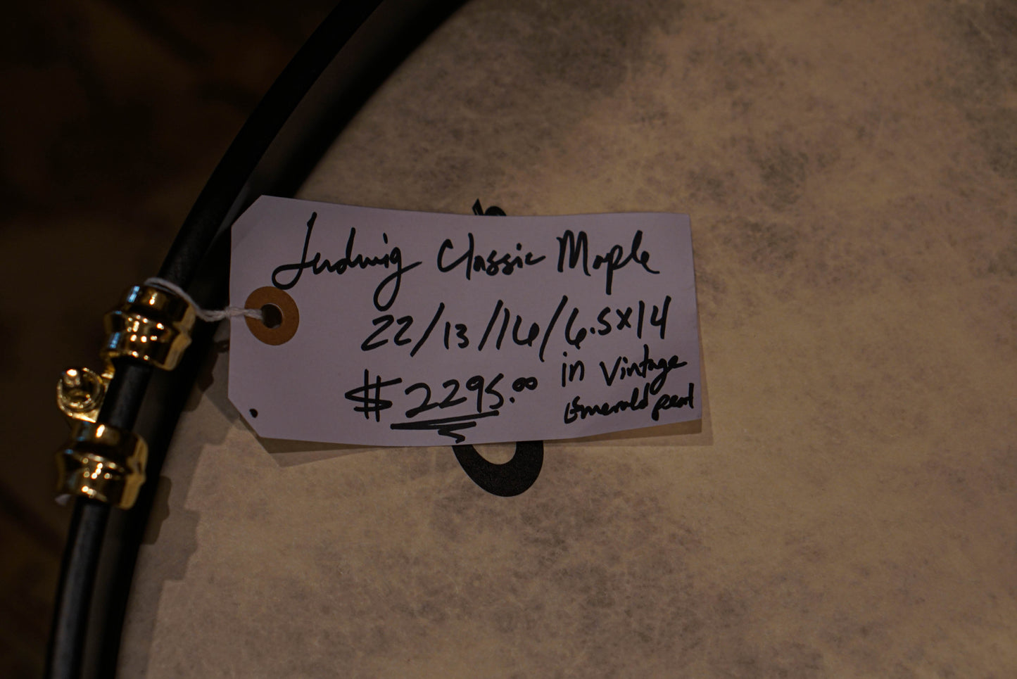 Ludwig Classic Maple 22/13/16/6.5x14 110th Anniversary Drum Set in Vintage Emerald Pearl