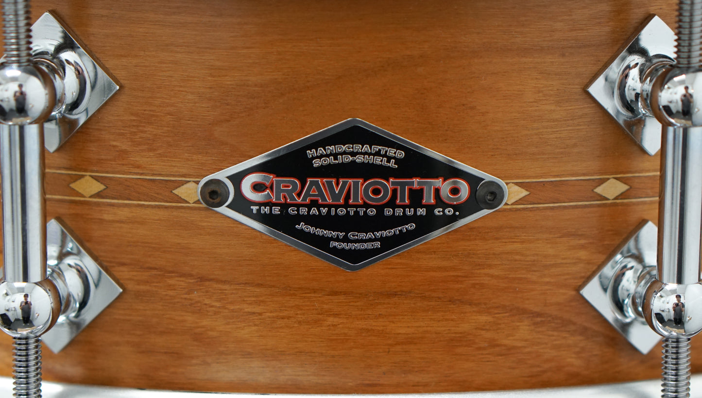 Craviotto 4x14" Cherry Snare Drum w/ Inlay