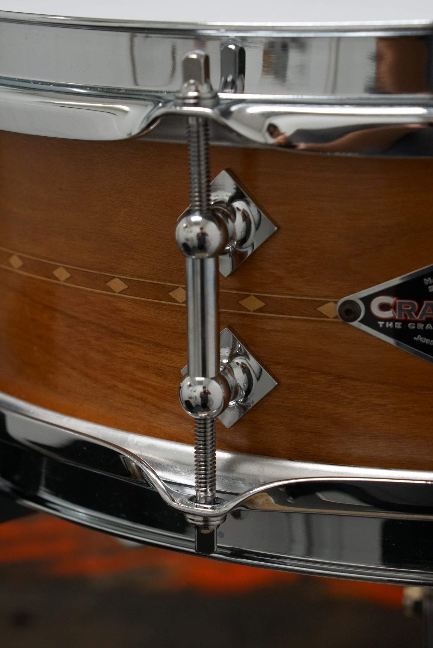 Craviotto 4x14" Cherry Snare Drum w/ Inlay